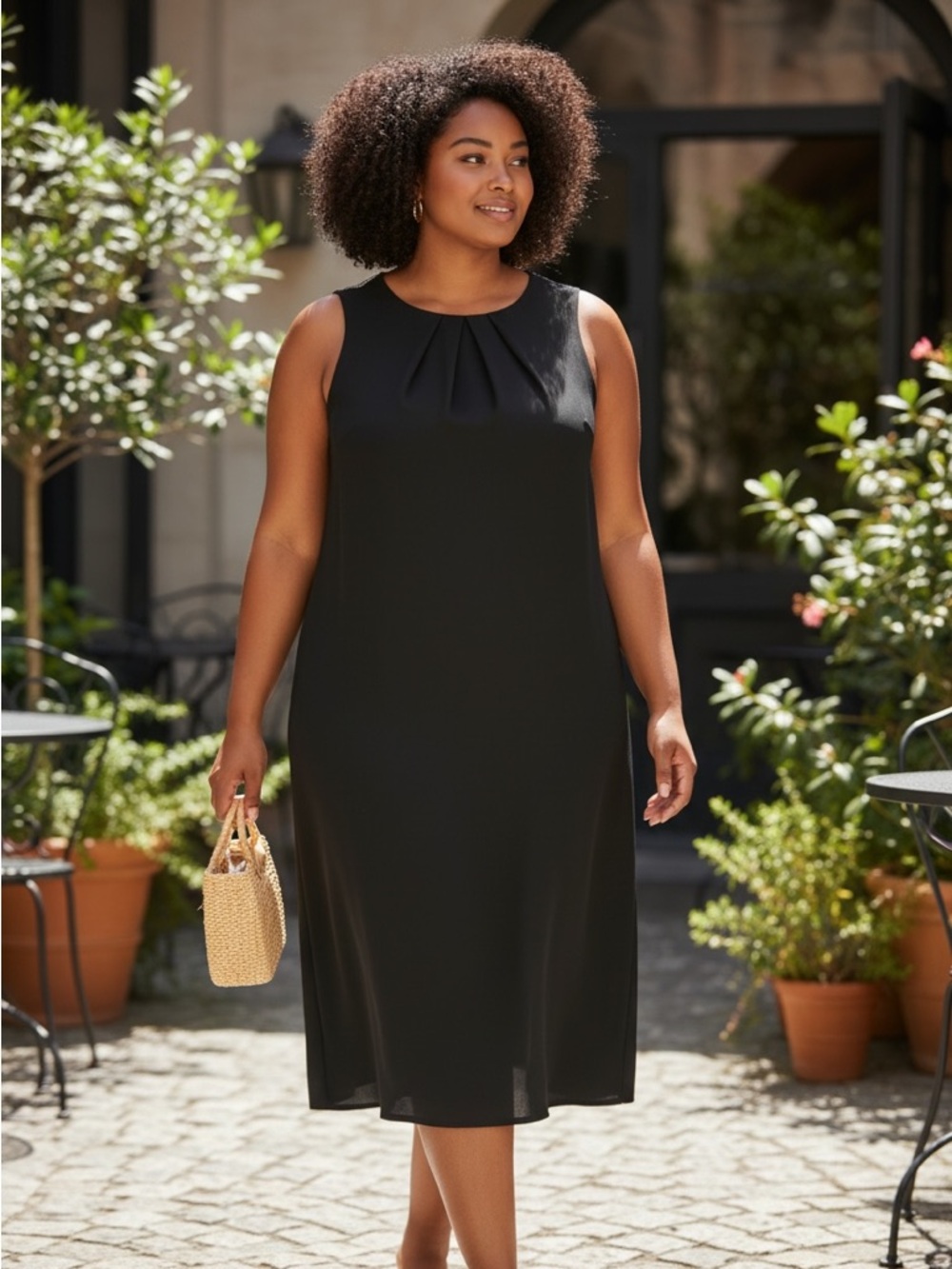 DRESSBARN  plus size Classic Black Sleeveless Shift Dress size 20